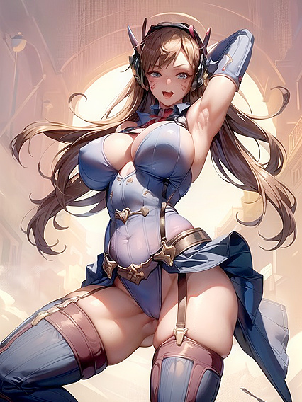 Goth Babe with Massive Breasts Seduces in Tailcoat for steamy Hentai Picture