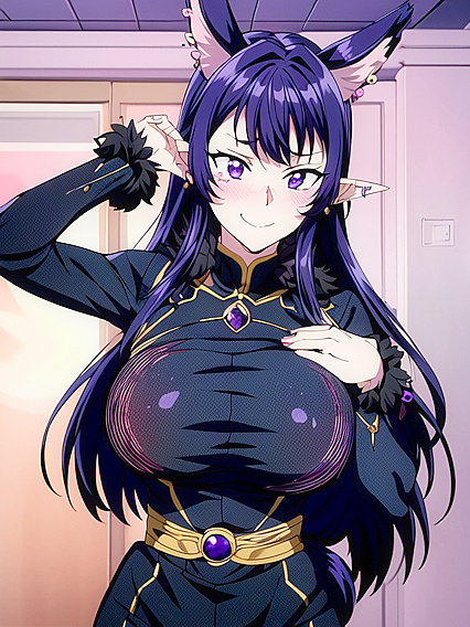 Mischievously Smiling and Blushing in Seductive Hentai Images