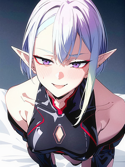 Lucy from Cyberpunk Wears Fur Coat and Shows Off Purple Eyes in Hentai Picture