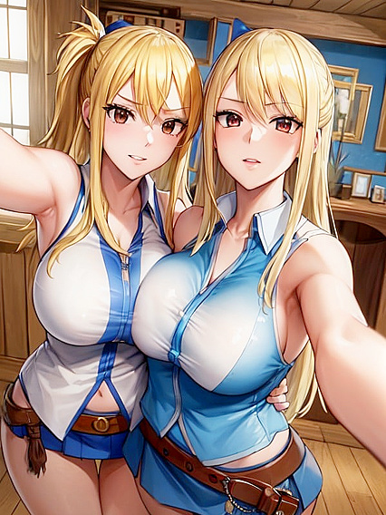Ultra-Detailed Lucy Heartfilia Takes Sexy Selfies in Fairy Tail Hentai