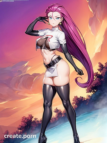 Naked Front View with Bold Lines in Seductive Hentai Images