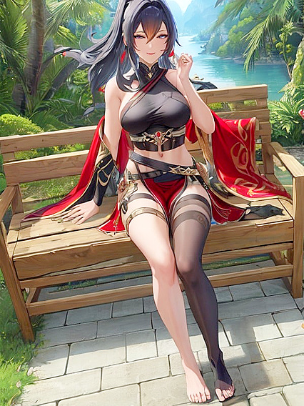 K Watching You from the Couch in Seductive Hentai Picture