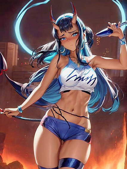 Nessa Rurina from Pokémon Shows Off Her Medium Breasts in Thigh-High Sock Seduction