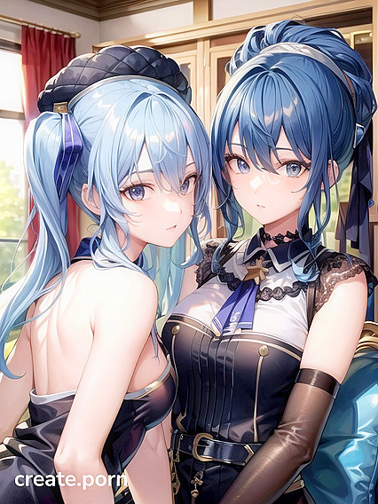 Large-Breasted Duo Engages in Steamy Couch Picture in Hentai AIPorn