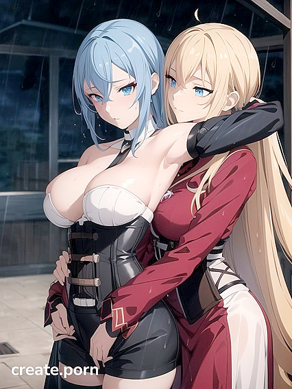 Goth Girl 18+ with Natural Breasts Spreads Her Arms for Steamy Hentai Picture