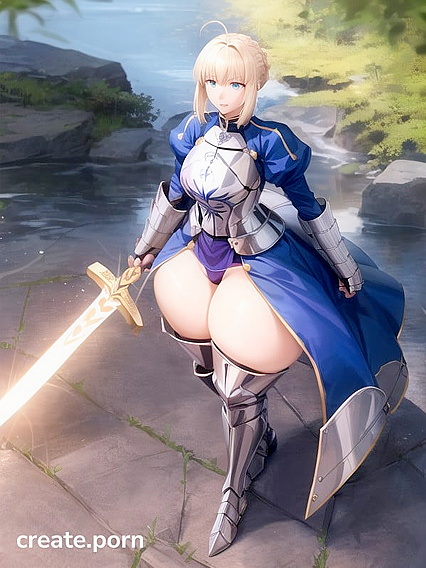 Artoria Pendragon's Enormous Bubblebutt Takes Center Stage in Sexy Hentai Picture