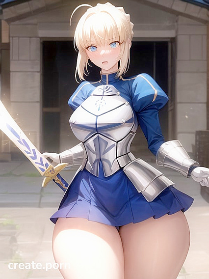 Artoria Pendragon's Massive Bubblebutt in Steamy Hentai Picture