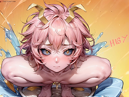 Horny Squatting Viewers Delight in Close-Up Hentai Picture