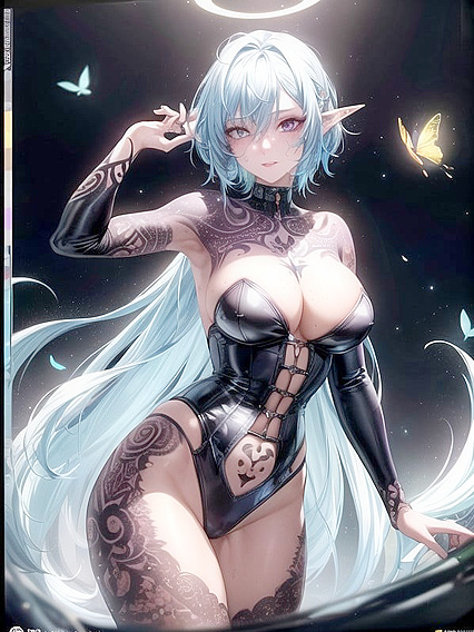 Goth Chick with Glowing Eyes Seduces in Straight Hentai Picture