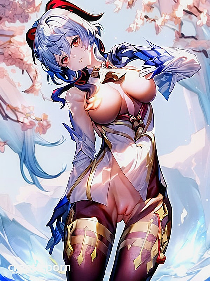 Ganyu's Detailed Nude Images in Open Clothing Hentai Pleasure