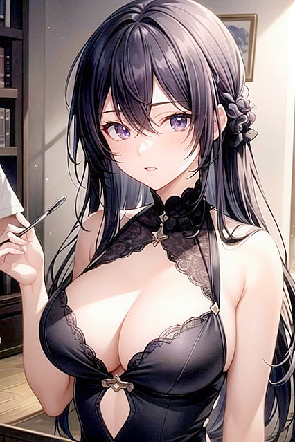 Tattooed Beauty with Medium Breasts Parties Wild in Hentai Picture