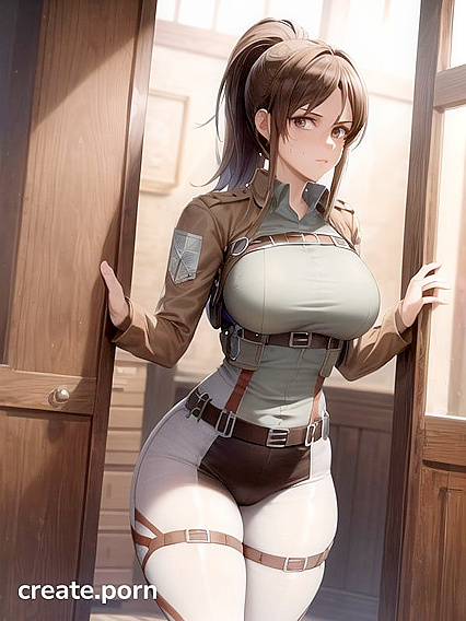 Sasha Braus from Attack on Titan Seduces with Her Curvy Body and Busty Charms
