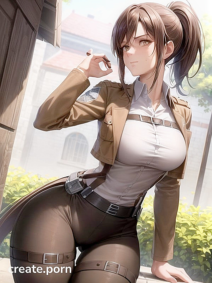 Sasha Braus from Attack on Titan Seduces with Big Boobs and Busty Picture