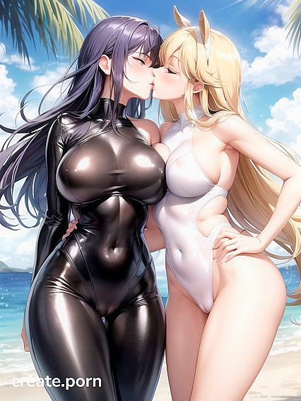 Leather-clad Beauty Shows Off Long Length and Seductive Camel Toe in Hentai Porn