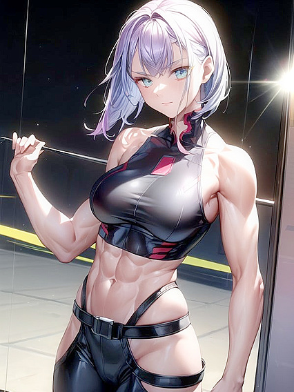 Lucy from Cyberpunk Exploring  Solo hentai Moments