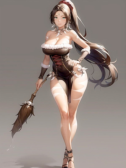 Nidalee from League of Legends Shows Off Large Breasts and Thighs in Steamy Hentai Image