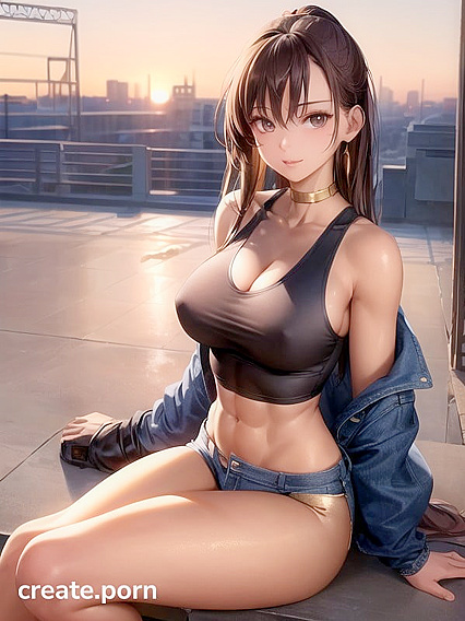 Muscular Guy in Tank Top and Jean Shorts Takes Hentai Pleasure to New Heights