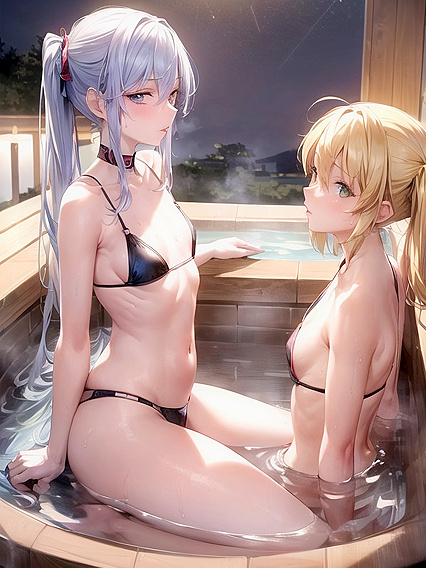 Blonde With Huge Breasts Gets Sexy in Skinny Hentai Picture