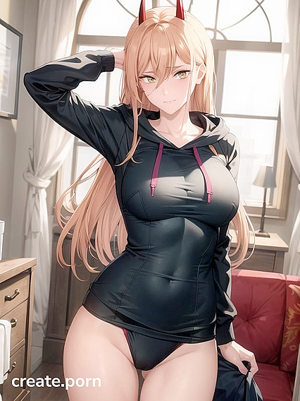Large Breasted Babe in Hoodie Stands for  Hentai Pleasure