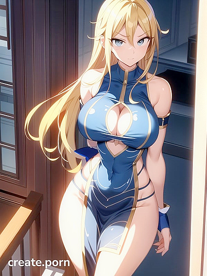 Lucy Heartfilia's Perfect Hourglass Shape in Fairy Tail Uniform on Balcony Smile
