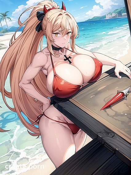 Power from Chainsaw Man with Gigantic Breasts in Perfect Hand Hentai Picture