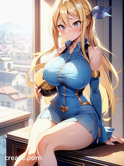 Lucy Heartfilia's Breasts Expand in Erotic Fairy Tail Hentai Image
