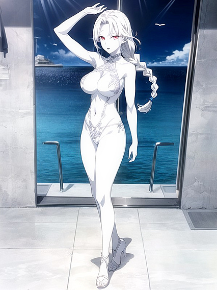 Braided Beauty Shows Off Her Full Body in Captivating Hentai Images