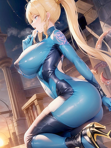 Hentai Babe with Ponytail and Massive Ass Bound for  Pleasure