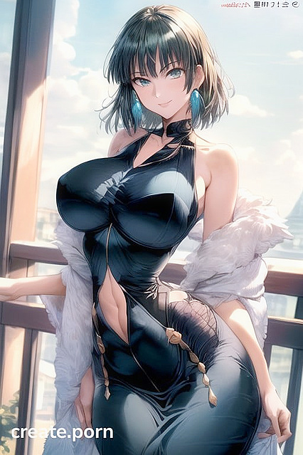 Fubuki from One Punch Man Seduces with Massive Breasts in Skinny hentai Picture