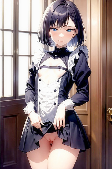 Bobcut Babe in Mini Skirt Teases Her Pussy inSTEAMy Hentai Picture