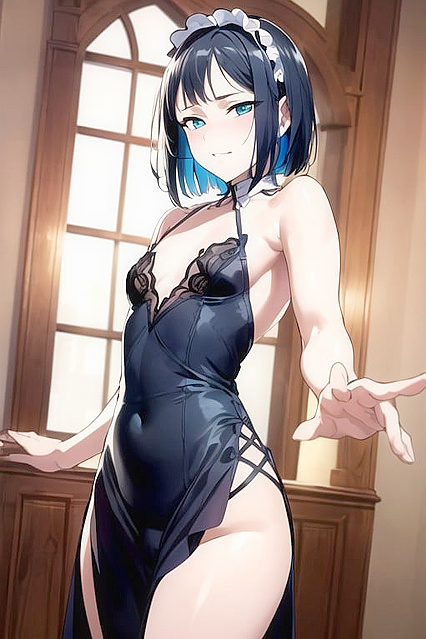 Bobcut Beauty Takes Center Stage in Detailed 1-Person Hentai Picture