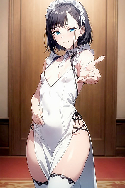 Small Breasts and Bobcut Bottom-Up Picture in steaming Hentai Images