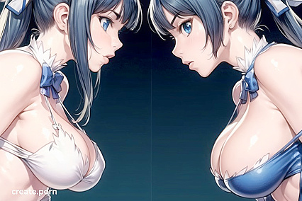 Manga Chick Shows Off Her Massive Ass While Staring at You in Vibrant Hentai Picture