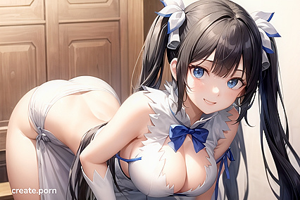 Hestia from DanMachi Seduces with Large Breasts and Massive Ass in Hentai AI Picture