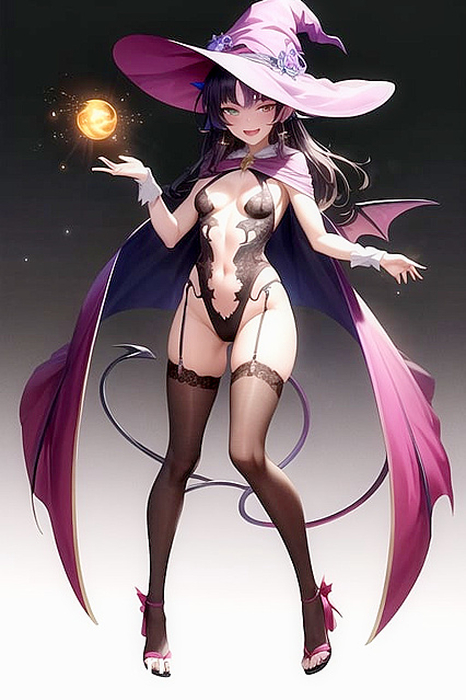 Small Breasted Devil Seductress in Full Body Hentai Pleasure
