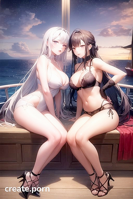 Models Enjoy Intimate Moments on a Luxe Yacht in Seductive Hentai Images