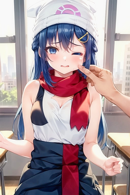 Dawn from Pokémon Gets Intimate in a Steamy Classroom Hentai Image