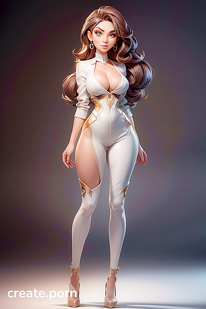 Standing Front View 3D Cartoon Hentai Picture heats up the Screen