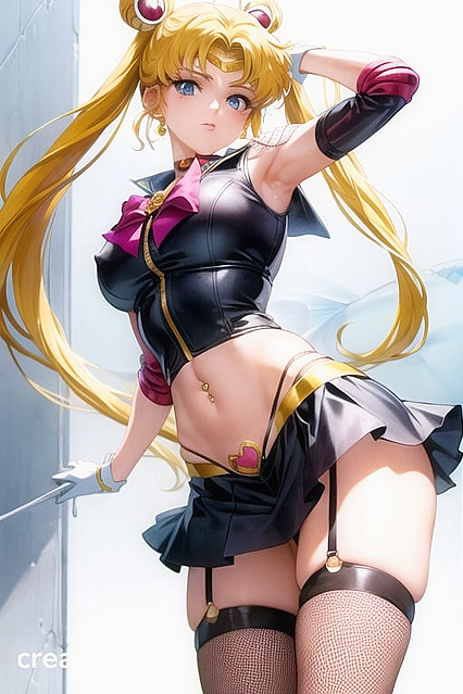 S Anime Style Hentai – Eyebrow Piercing and No Panties Picture