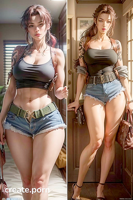 Revy from Black Lagoon Spreads Her Legs Naked in Seductive hentai Action
