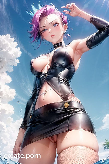 Mohawked Anime Babe Goes Wild Without a Bra in Steamy Hentai Action