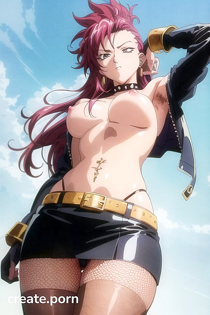 Topless Girl 18+ in Miniskirt and Stud Earrings Teases in Sexy Hentai Action