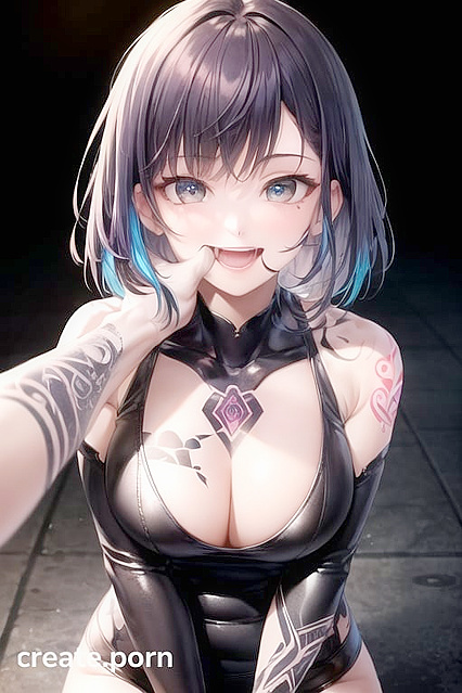 Big Breasts and Leather Outfit in Sexy SFW Hentai Action