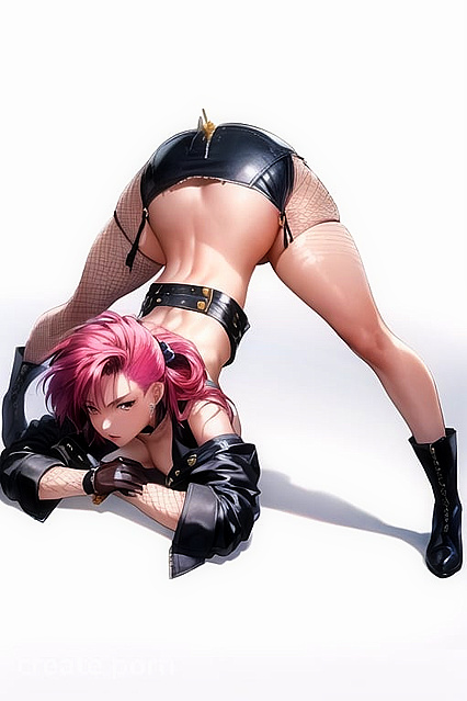 Topless Beauty with Navel Piercing and Sexy Boots in Steamy Hentai Action