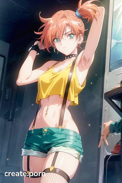 Anime Styled Beauty in Fishnets and SeductiveEyeshadow for Hot Hentai Action