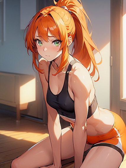 Horny Ponytailed Girl 18+ Enjoys Long-Length Hentai Pleasure