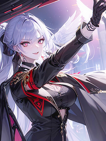 Seductive Villainess with Massive Demon Wings Puts On Gloves for Sinful Hentai Pleasure