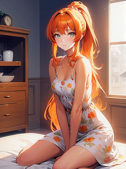 Fit Girl 18+ in Warm Anime Dress Explodes in Erotic Hentai Pleasure