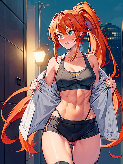 Small Breasts, Long Dick, Light Brown Beauty in Seductive Hentai Action
