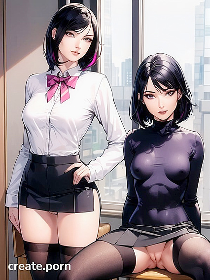 with Grin and Bobcut Nails Her Horny Hentai Fantasies